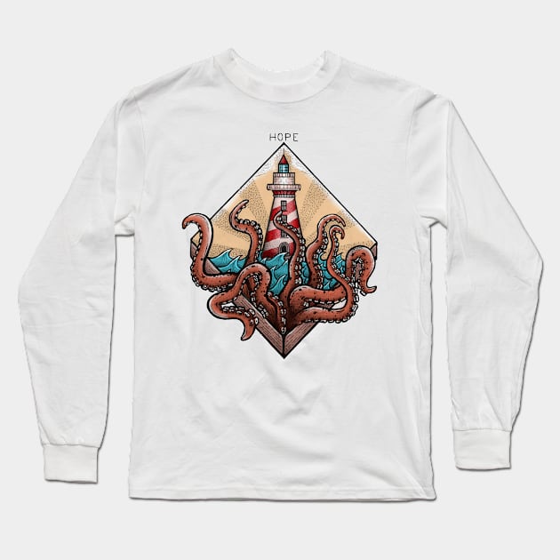 The Hope LightHouse Long Sleeve T-Shirt by MAKO TEE